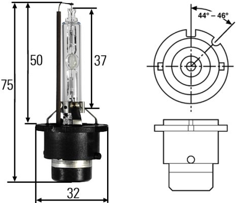 Xenonlamppu HELLA STANDARD D2S P 32 d-2 85V HELLA HELLA