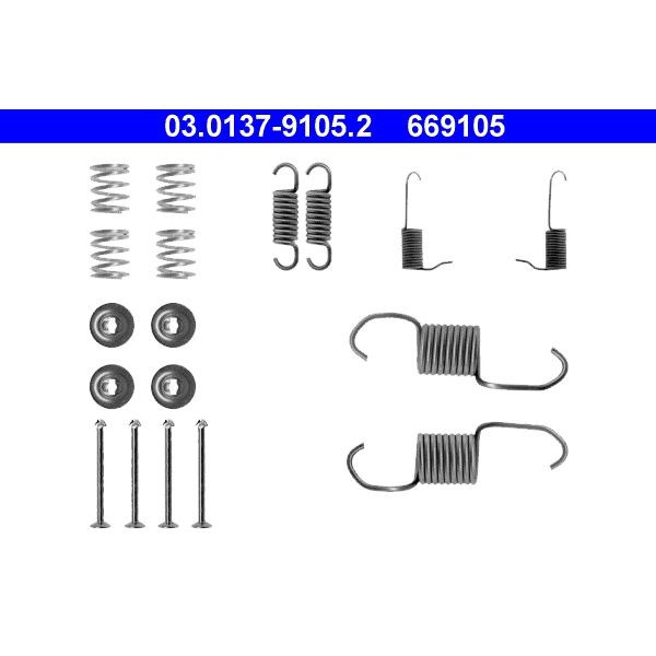 Tarvikesarja, jarrukengät, Taka-akseli ATE ATE