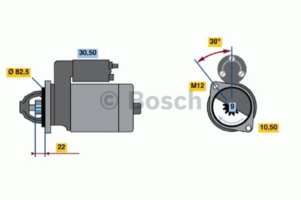 Käynnistin 12V BOSCH BOSCH