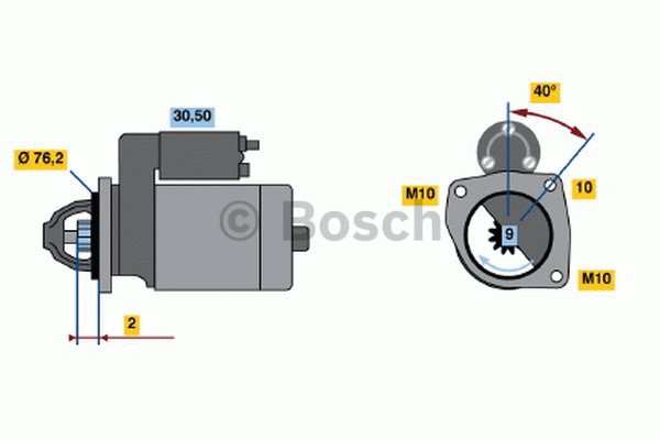 Käynnistin 12V BOSCH BOSCH