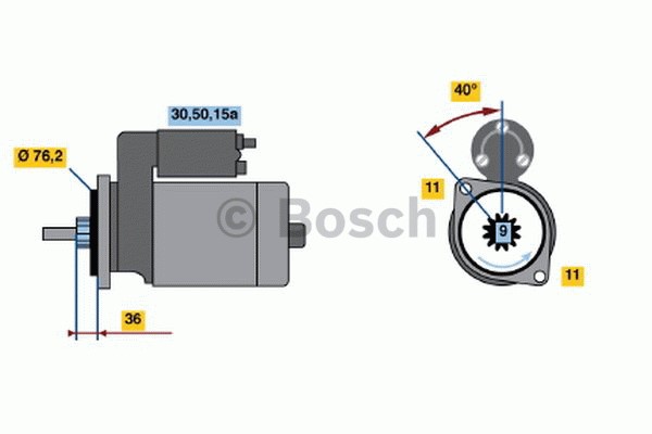 Käynnistin 12V BOSCH BOSCH
