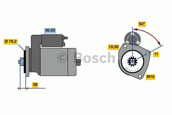 Käynnistin 12V BOSCH BOSCH