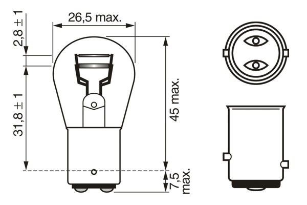 Polttimo BOSCH Longlife Daytime WS P21/5W BAY15d 12V BOSCH BOSCH Polttimo BOSCH Longlife Daytime WS P21/5W BAY15d 12V BOSCH BOSCH