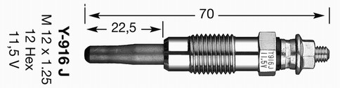 Hehkutulppa 11,5V NGK NGK