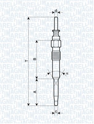 Hehkutulppa 5V MAGNETI MARELLI MAGNETI MARELLI