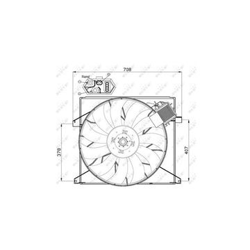 Tuuletin, moottorin jäähdytys 12V Nrf 47446 NRF