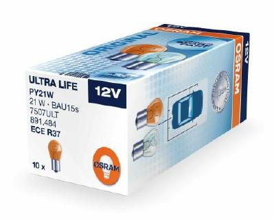 Polttimo OSRAM ULTRA LIFE PY21W BAU15s, Edessä, Takana, Edessä ja OSRAM