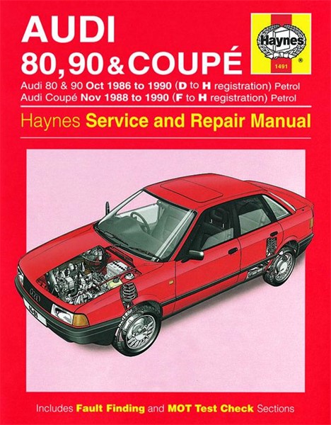 & Coupe Petrol Haynes Korjausopas, Audi 80, 90 Haynes