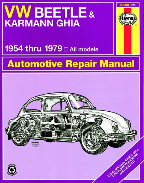 Haynes Korjausopas, Vw Beetle & Karmann Ghia Haynes