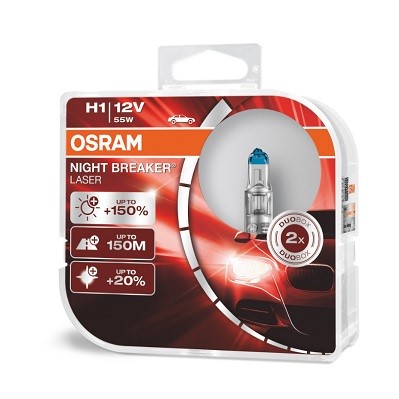 Halogeenilamppu OSRAM NIGHT BREAKER LASER H1 P14,5s OSRAM
