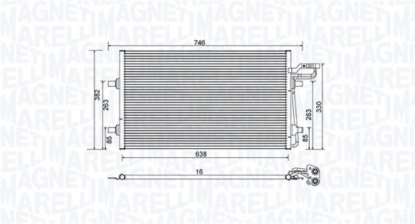Kondensaattori, ilmastointilaite MAGNETI MARELLI MAGNETI MARELLI