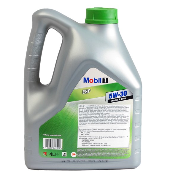 Moottoriöljy Mobil 1 Esp 5w-30 MOBIL Moottoriöljy Mobil 1 Esp 5w-30 MOBIL