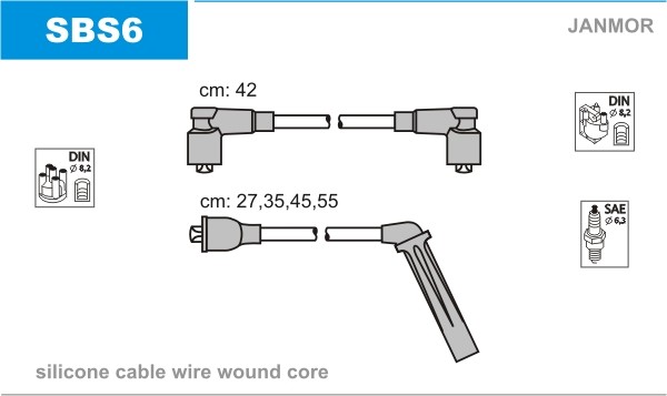 Sytytysjohtosarja JANMOR JANMOR