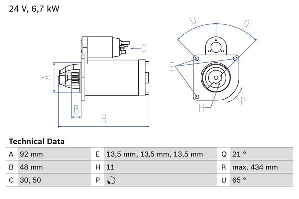 Käynnistin 24V BOSCH BOSCH