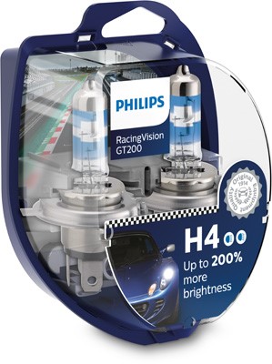 Halogeenilamppu  PHILIPS RacingVision GT200 H4 P43t-38 Philips