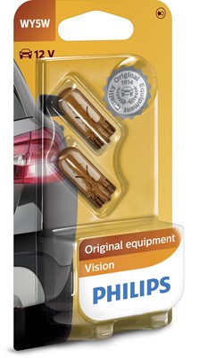 Polttimo PHILIPS  WY5W W2,1x9,5d, Ulkopeili, Asennus sivulle, Lok Philips