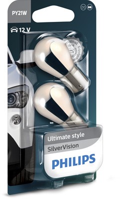 Polttimo PHILIPS SilverVision PY21W BAU15s, Edessä, Takana, Auton Philips