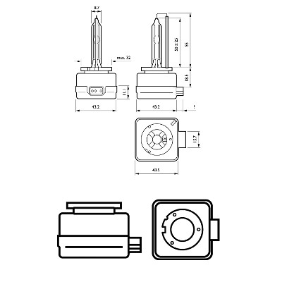 Xenonlamppu PHILIPS Xenon WhiteVision gen2 D3s PK32d-5 PHILIPS Philips
