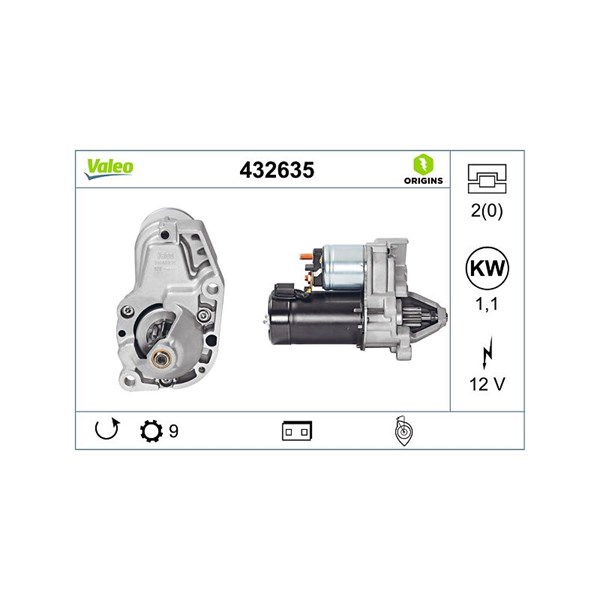 Käynnistin 12V VALEO VALEO