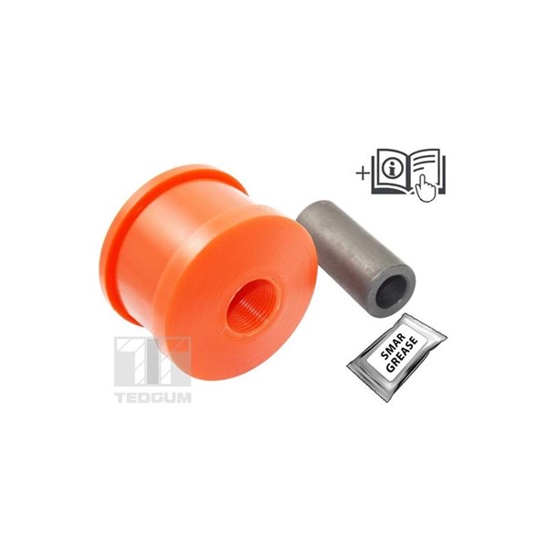 Kiinnitys, akseliston kiinnitys, Taka-akseli, molemminpuolinen TE TEDGUM