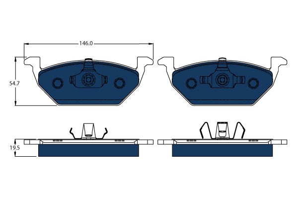 Jarrupalasarja, levyjarru, Etuakseli TRW Electric blue TRW