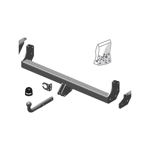Dragkrokssats med fast kula BRINK - nissan navara np300, navara np300 flak/chassi