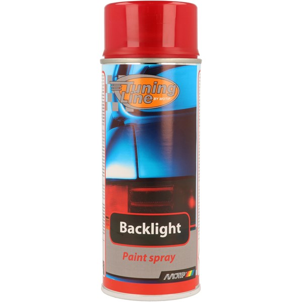 Takavalomaali läpinäkyvä punainen 400ml MOTIP