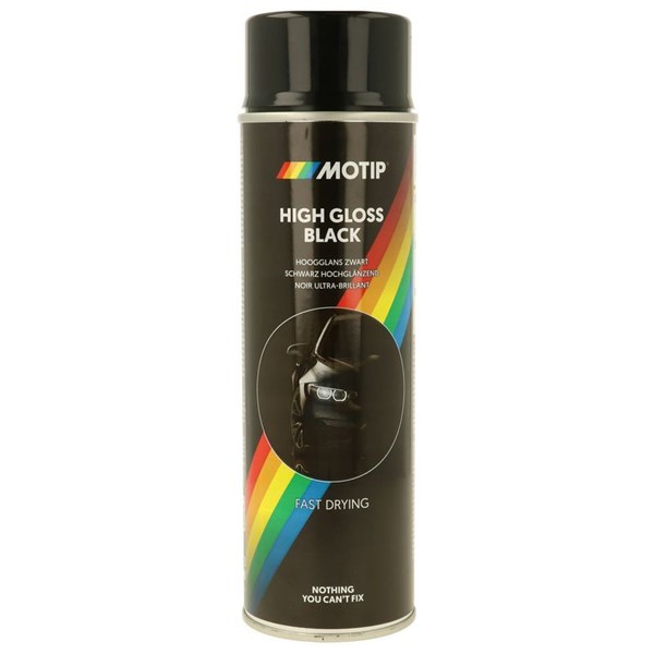 Spraymaali musta kiiltävä 500ml MOTIP