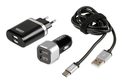 3 in 1 Usb-laturi - 12/24v + 230v LAMPA Lampa