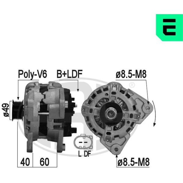 Laturi 14V 110A ERA OEM Oem ERA OEM