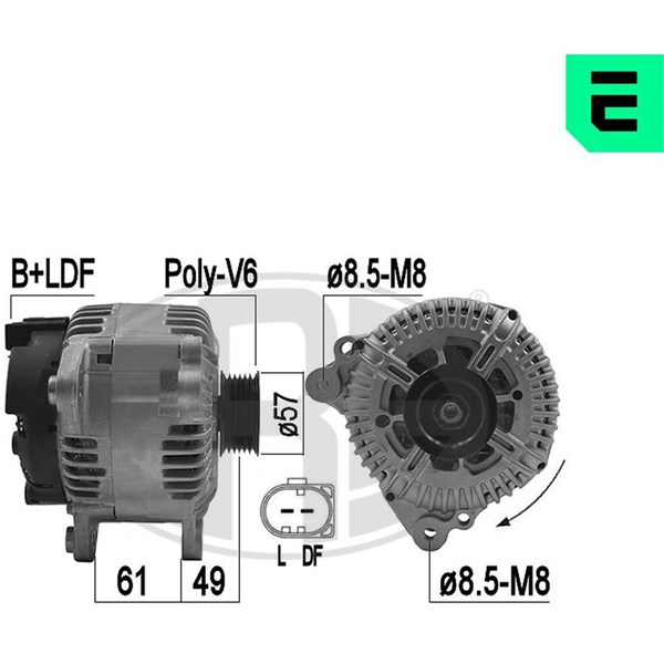 Laturi 14V 150A ERA OEM Oem ERA OEM