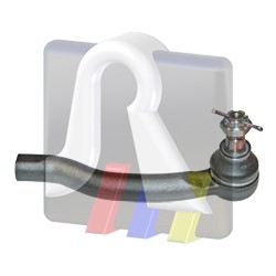 Raidetangon pää, Etuakseli, oikea RTS RTS