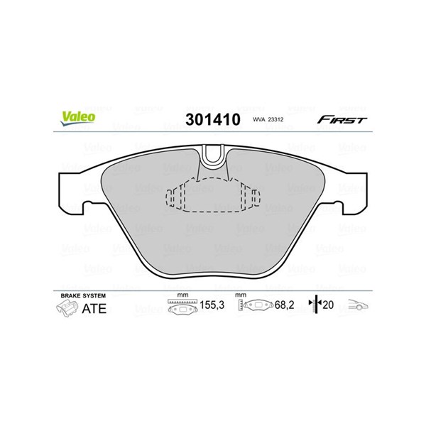 Jarrupalasarja, levyjarru, Etuakseli VALEO VALEO