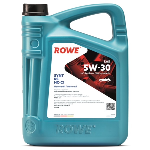 Moottoriöljy Rowe Hightec Synt Rs Sae 5w-30 Hc-c1 5l ROWE ROWE