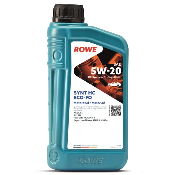 Moottoriöljy Rowe Hightec Synt Hc Eco-fo Sae 5w-20 1l ROWE ROWE