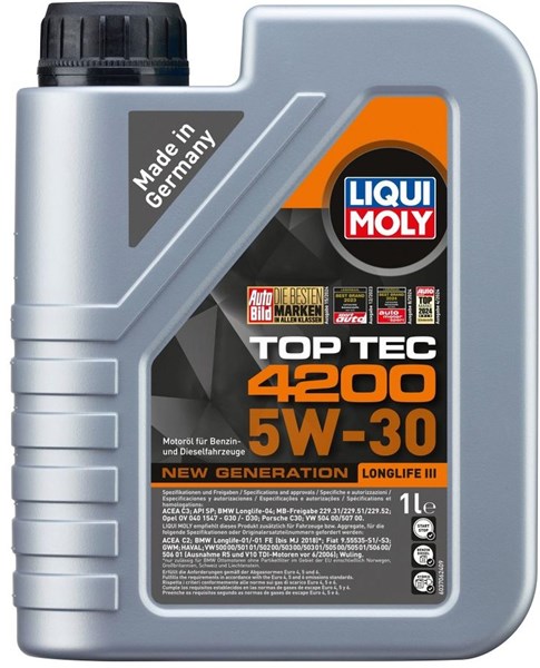 Moottoriöljy Liqui Moly Top Tec 4200 5W-30 1L LIQUI MOLY