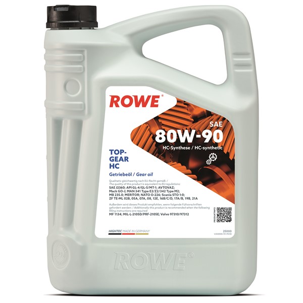 Voimansiirtoöljy Rowe Hightec Topgear Sae 80w-90 Hc 5l ROWE ROWE