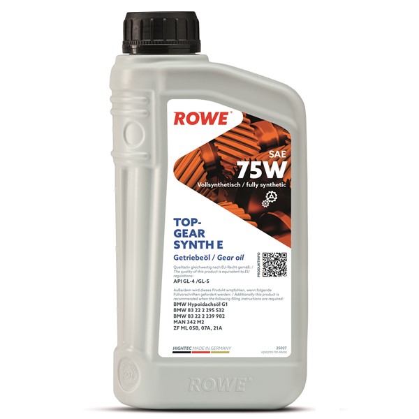 Voimansiirtoöljy Rowe Hightec Topgear Synth E Sae 75w 1l ROWE ROWE