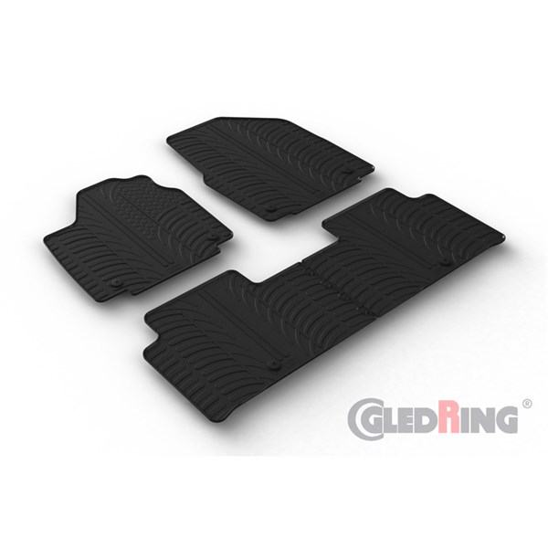 Kumimatot Kia EV6 2021- , Edessä ja takana GLEDRING GledRing