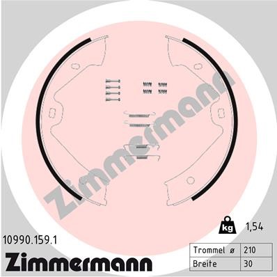 Jarrukenkäsarja, seisontajarru, Taka-akseli ZIMMERMANN ZIMMERMANN