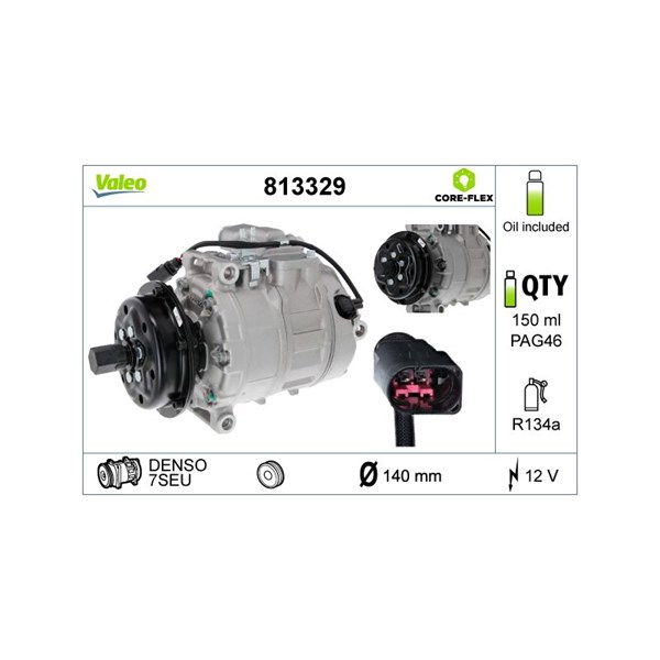 Kompressori, ilmastointilaite 12V VALEO VALEO
