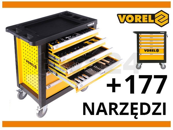 177 kpl, 6 laatikkoa Työpajavaunu
