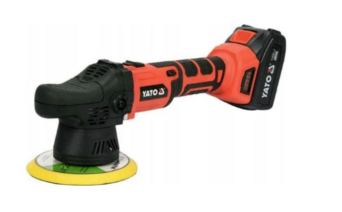 Kiillotuskone 18V tarvikkeilla, akulla ja laturilla YATO Yato