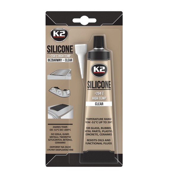 Clear Silicone +204°c Silikoni läpinäkyvä 85g K2 K2
