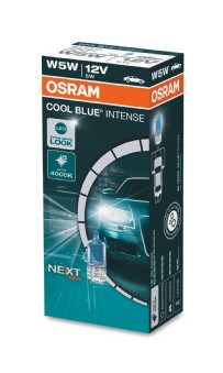 Polttimo OSRAM COOL BLUE INTENSE  W5W W2,1x9,5d, Edessä, Takana,  OSRAM