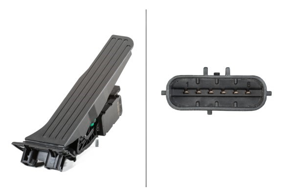 Tunnistin, kaasupolkimen asento HELLA HELLA