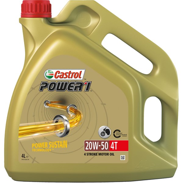 Moottoriöljy Castrol POWER1 4T 20W-50 4L CASTROL