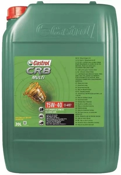 Moottoriöljy Castrol CRB Multi 15W-40 CI-4/E7 20L CASTROL