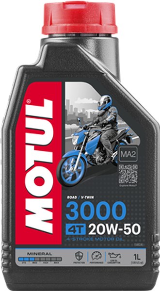 Moottoriöljy MOTUL 3000 20W50 4T MOTUL 3000 20w50 4t MOTUL