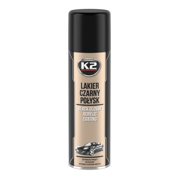 Spraymaali musta kiiltävä 500ml K2 K2